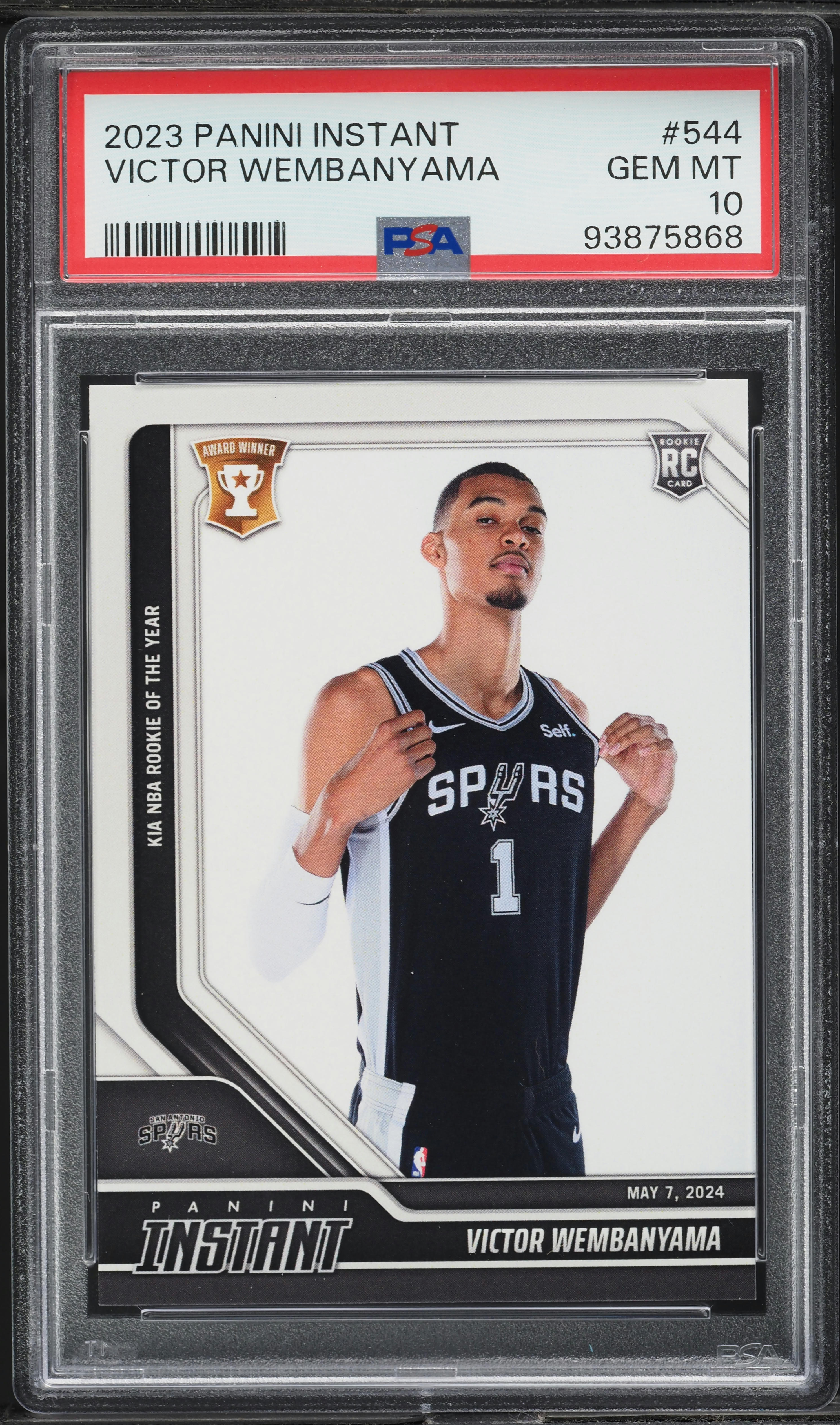 2023 Panini Instant Victor Wembanyama ROOKIE #544 PSA 10 GEM MINT