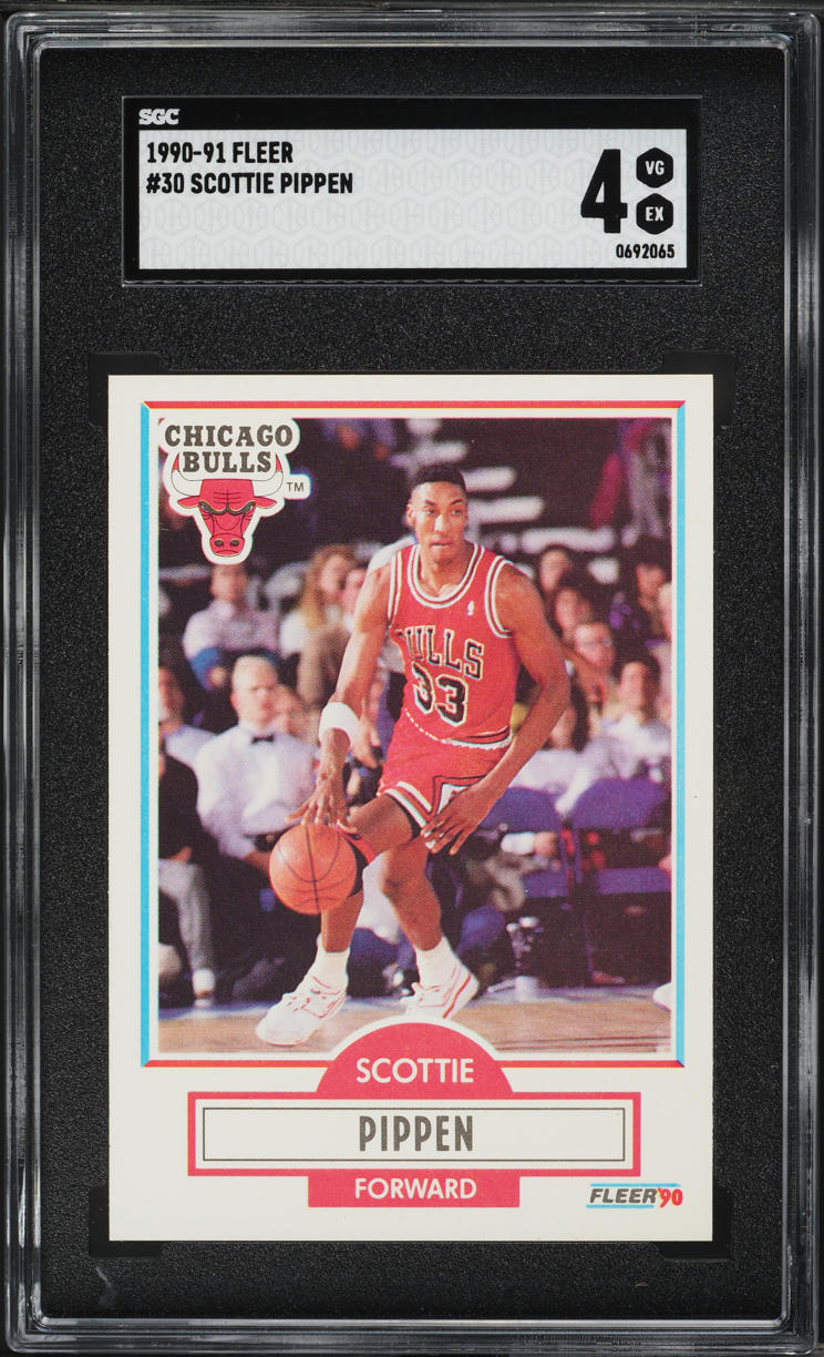 1990 Fleer Basketball Scottie Pippen #30 SGC 4 VGEX