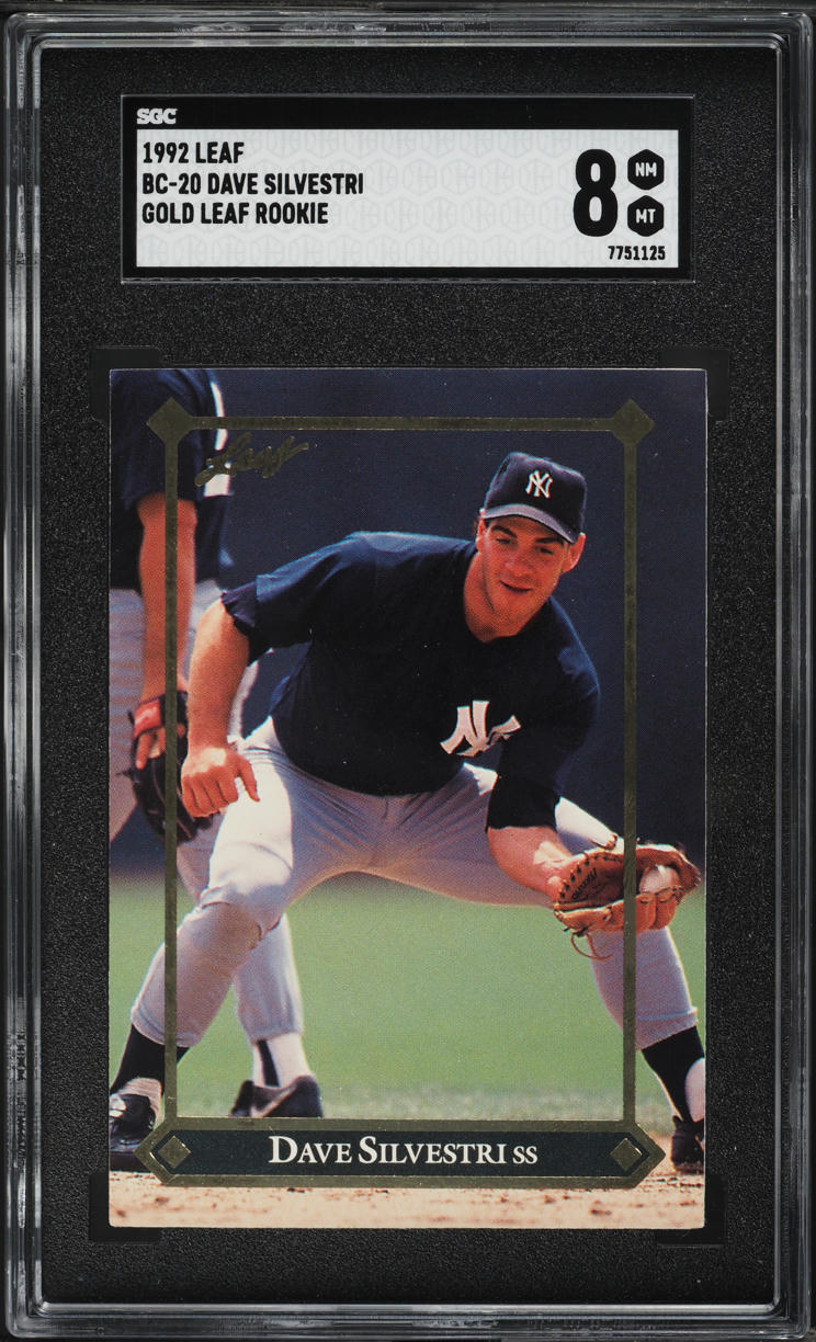 1992 Leaf Gold Dave Silvestri ROOKIE #BC-20 SGC 8 NM-MT