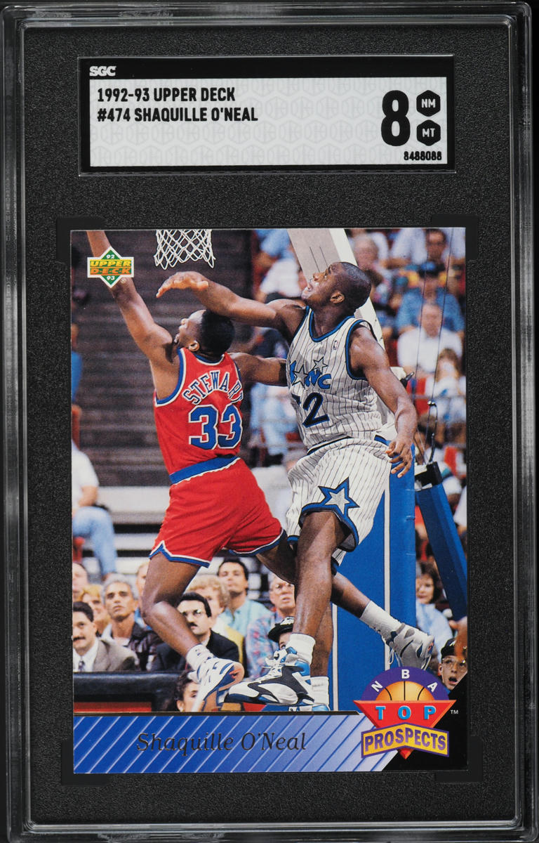 1992 Upper Deck Basketball Shaquille O'Neal ROOKIE #474 SGC 8 NM-MT