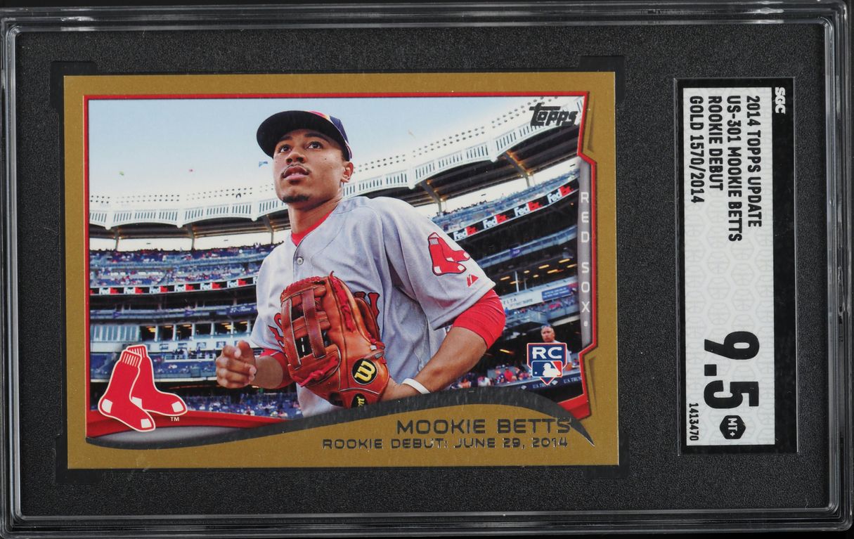 2014 Topps Update Debut Gold Mookie Betts ROOKIE /2014 #US-301 SGC 9.5