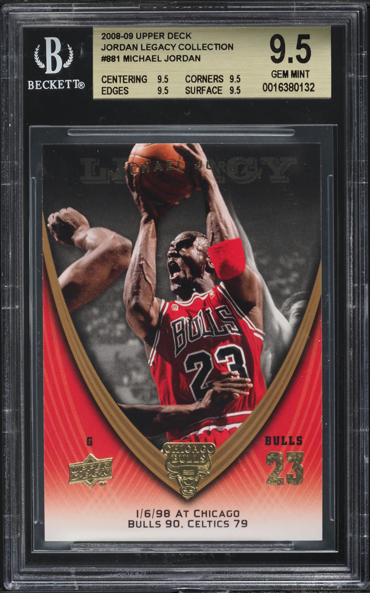 2008 Upper Deck MJ Legacy Collection Michael Jordan #881 BGS 9.5 GEM MINT
