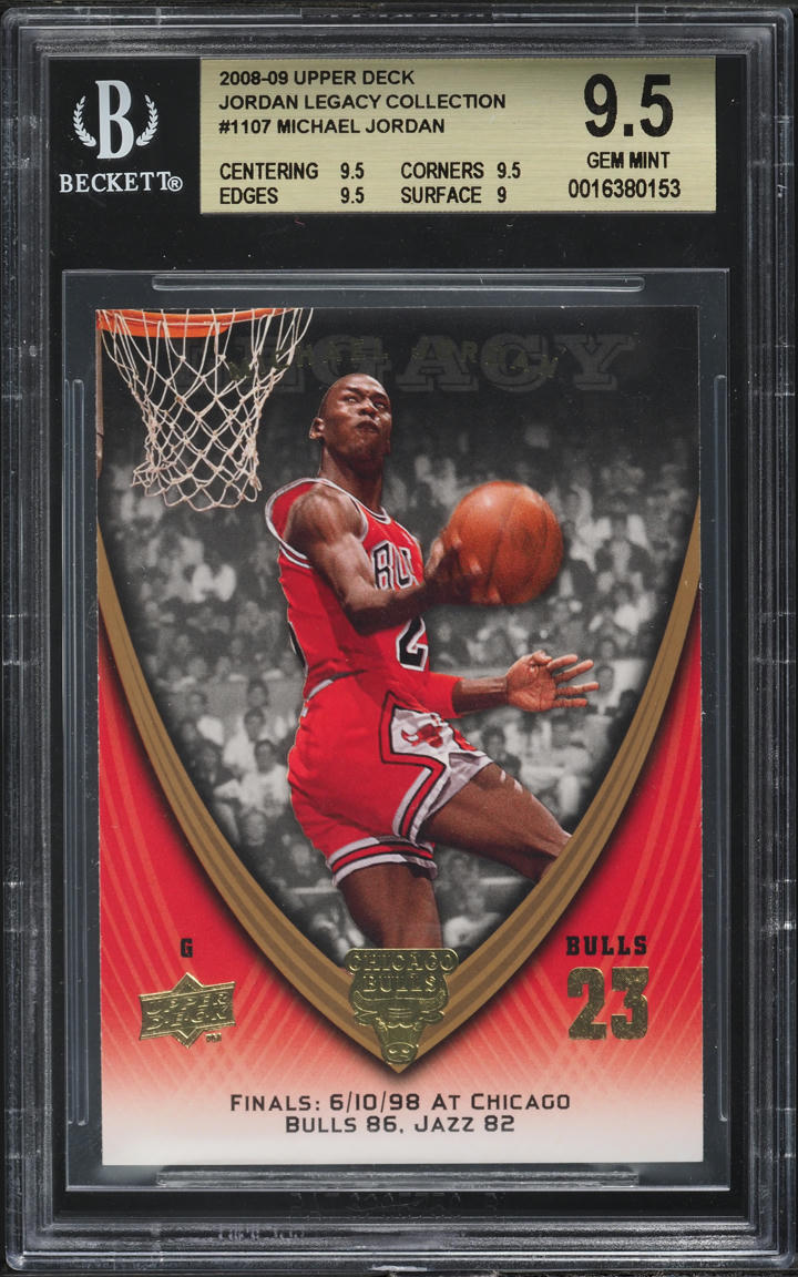 2008 Upper Deck MJ Legacy Collection Michael Jordan #1107 BGS 9.5 GEM MINT