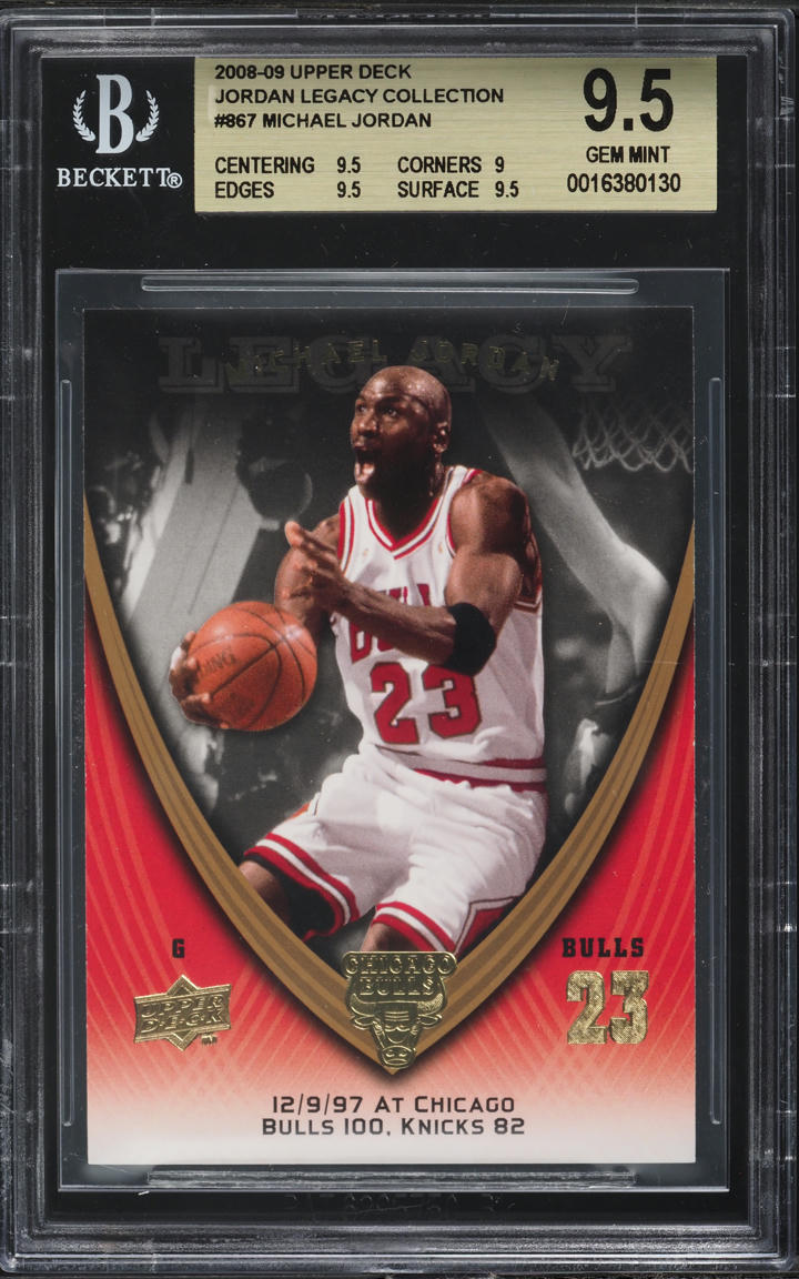 2008 Upper Deck MJ Legacy Collection Michael Jordan #867 BGS 9.5 GEM MINT