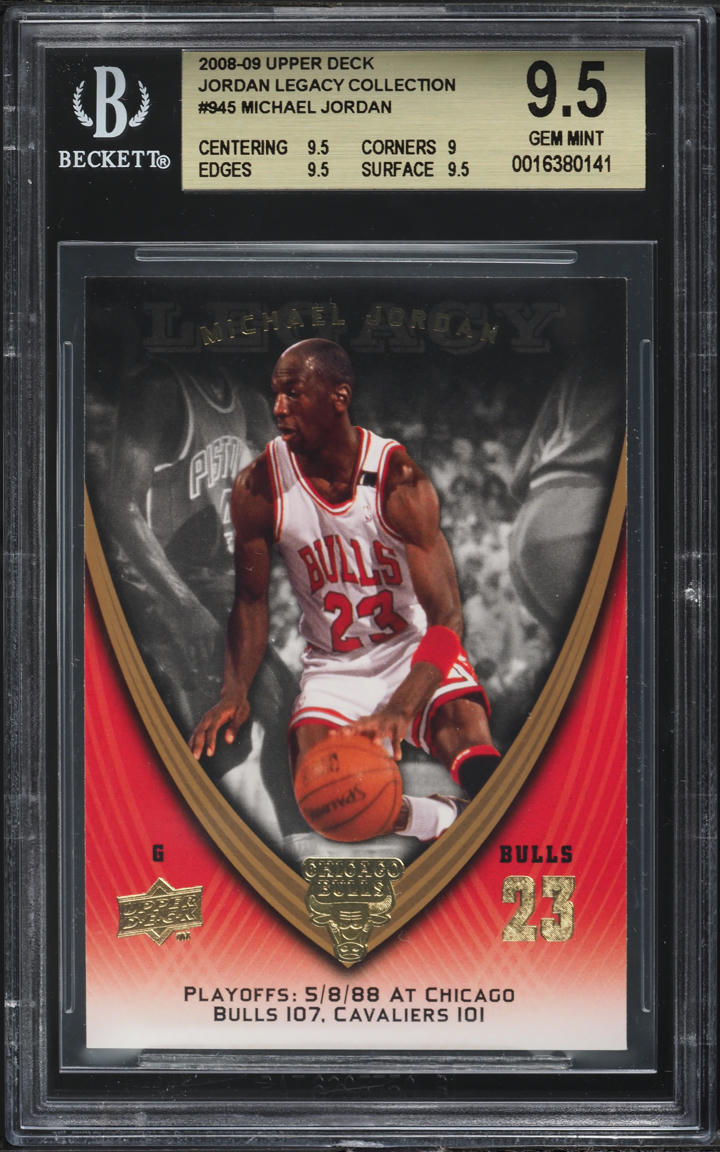 2008 Upper Deck MJ Legacy Collection Michael Jordan #945 BGS 9.5 GEM MINT