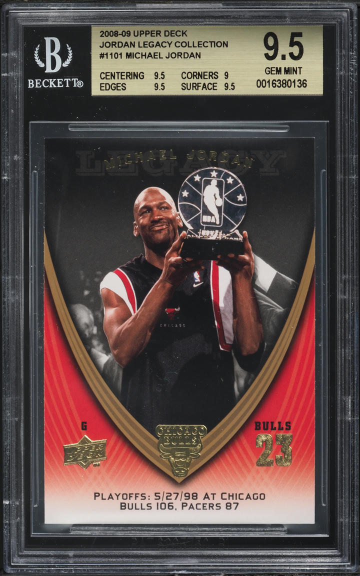 2008 Upper Deck MJ Legacy Collection Michael Jordan #1101 BGS 9.5 GEM MINT