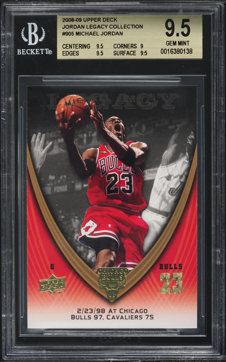 2008 Upper Deck MJ Legacy Collection Michael Jordan #905 BGS 9.5 GEM MINT