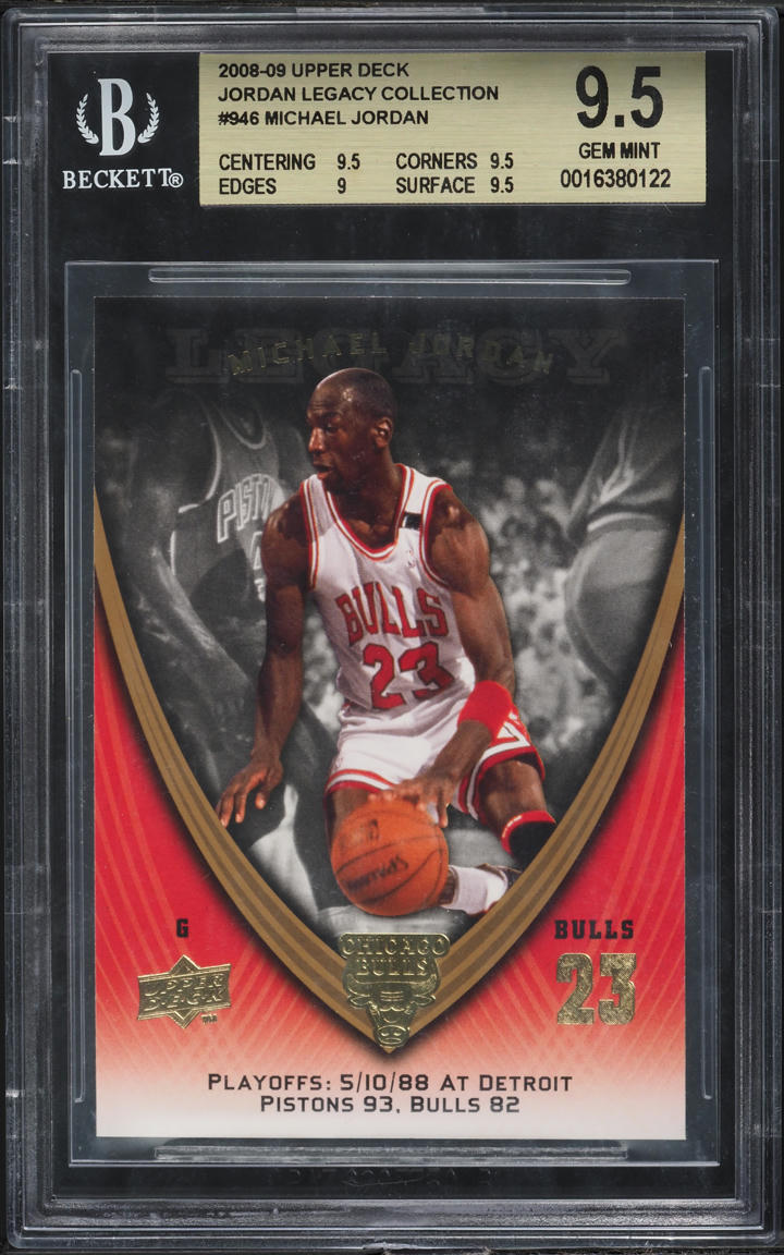 2008 Upper Deck MJ Legacy Collection Michael Jordan #946 BGS 9.5 GEM MINT