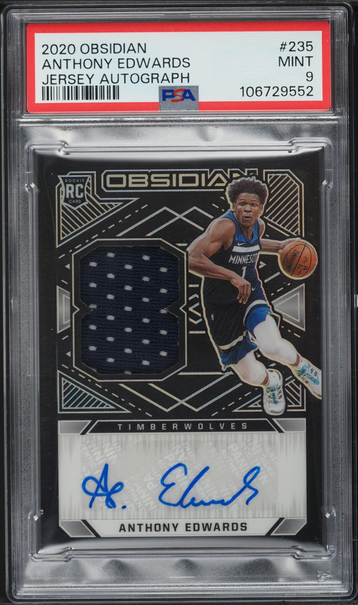 2020 Panini Obsidian Jersey Anthony Edwards ROOKIE PATCH AUTO /99