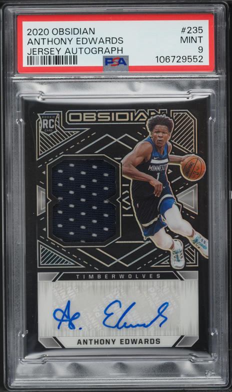 2020 Panini Obsidian Jersey Anthony Edwards ROOKIE PATCH AUTO /99