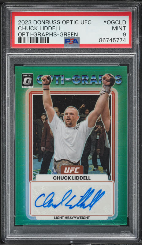 2023 Donruss Optic UFC Opti-Graphs Green Chuck Liddell AUTO 1/5