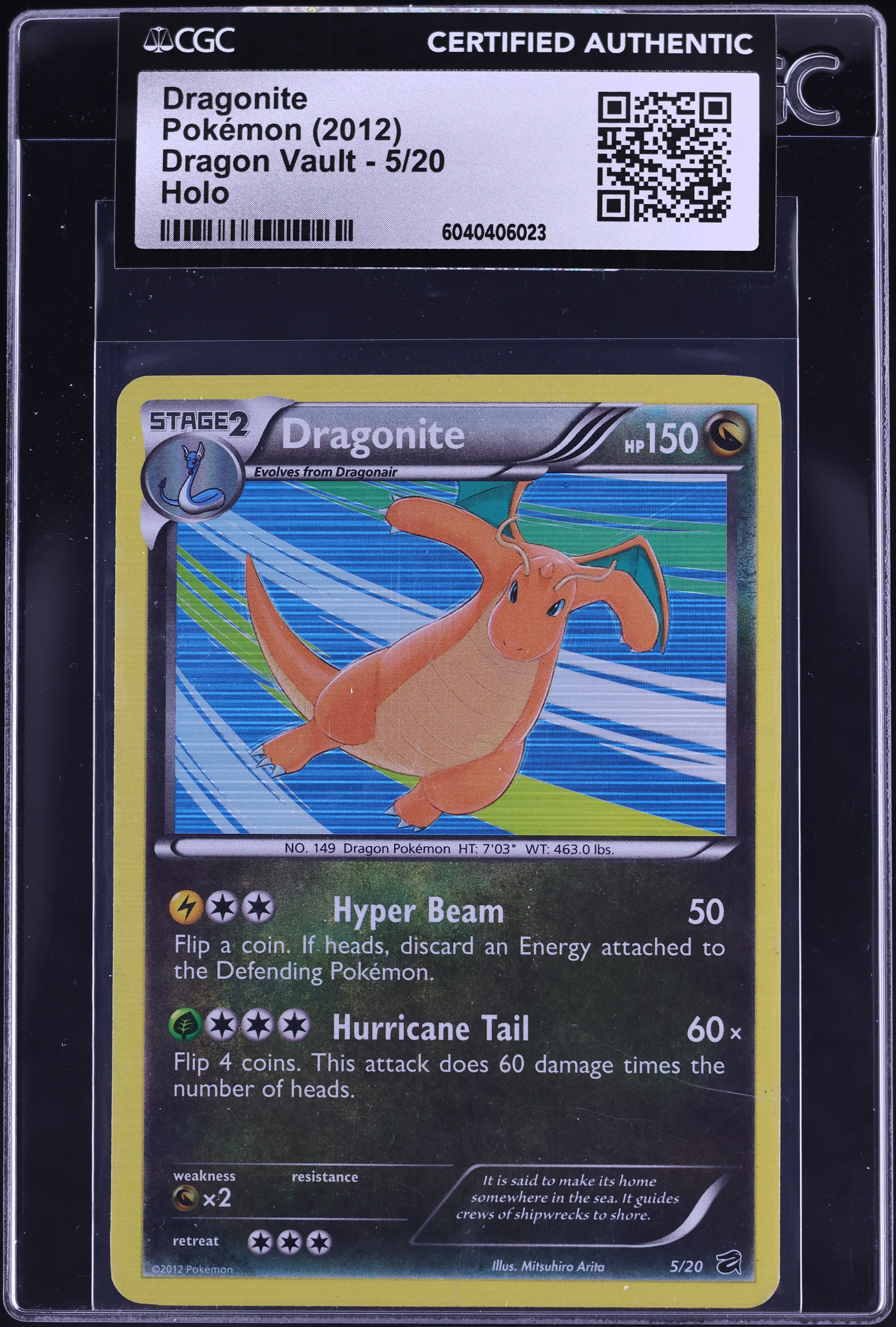 2012 Pokemon Black & White Dragon Vault Holo Dragonite #5 CGC AUTH on  Fanatics Collect