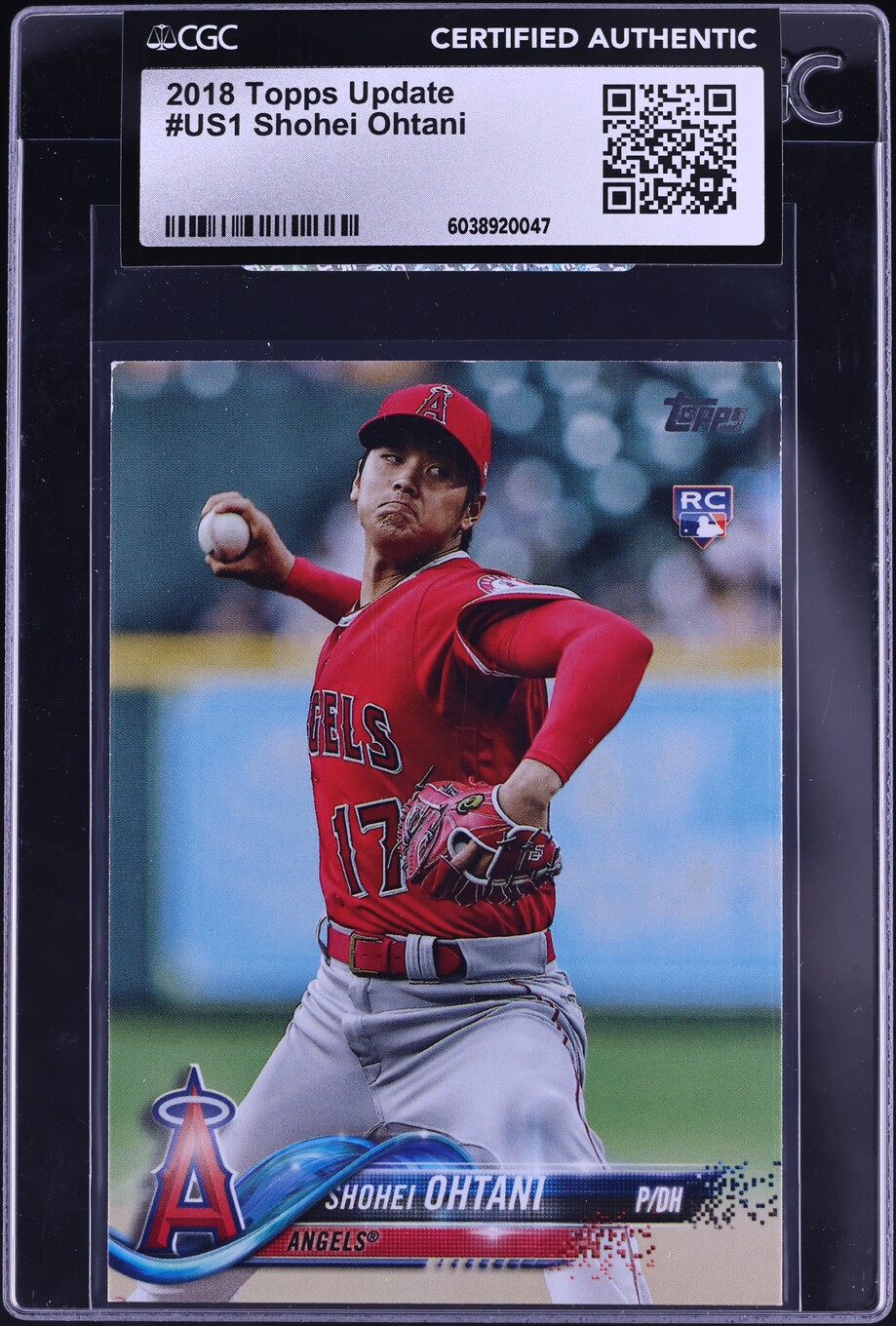 2018 Topps Update Shohei Ohtani ROOKIE #US1 CGC AUTH