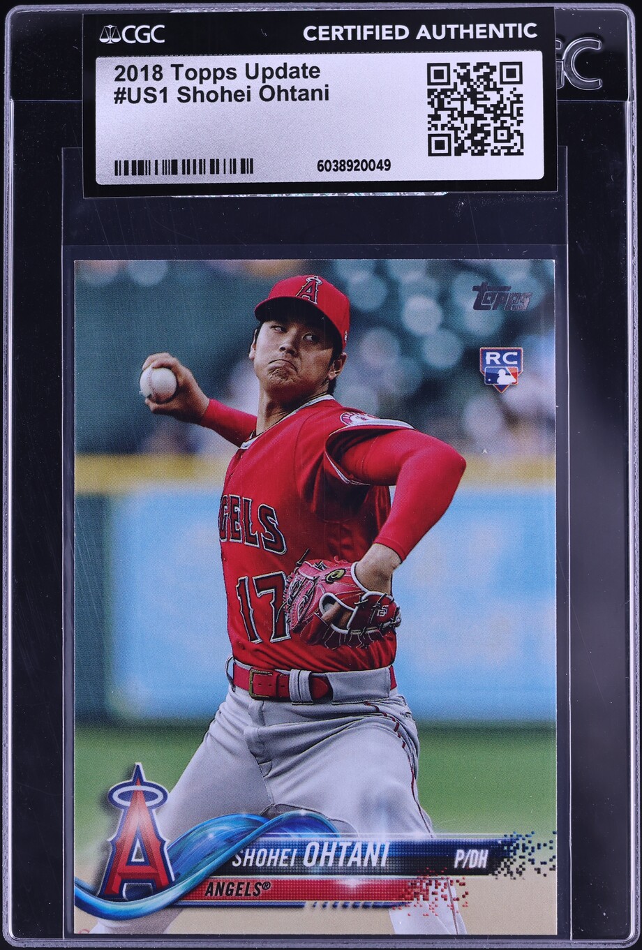2018 Topps Update Shohei Ohtani ROOKIE #US1 CGC AUTH