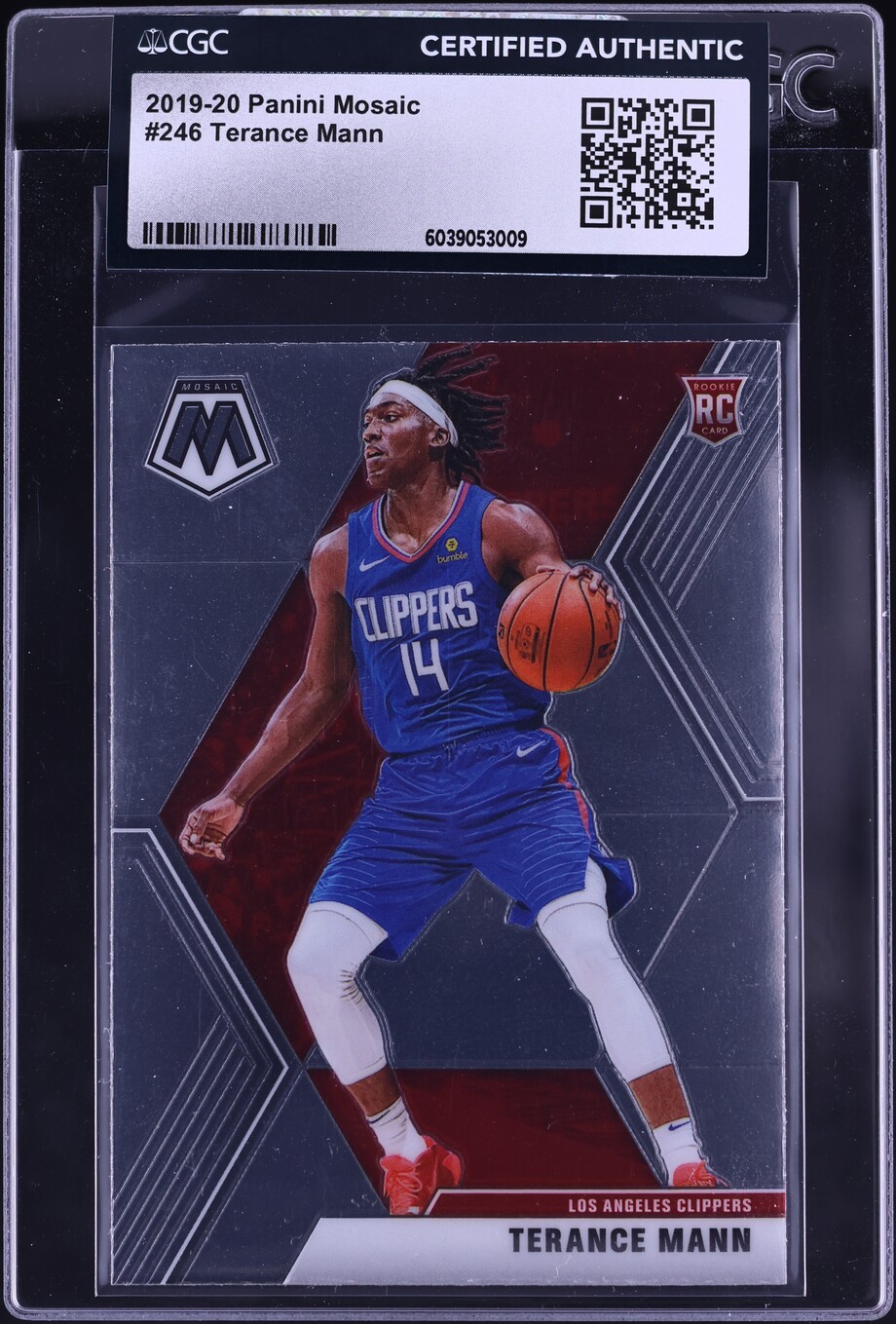 2019 Panini Mosaic Terance Mann ROOKIE #246 CGC AUTH