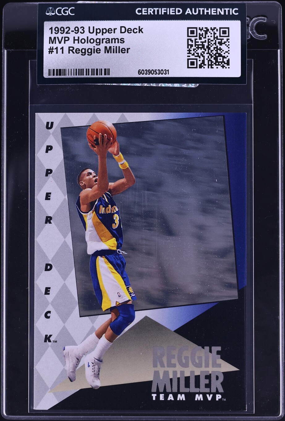 1992 Upper Deck MVP Holograms Reggie Miller #11 CGC AUTH