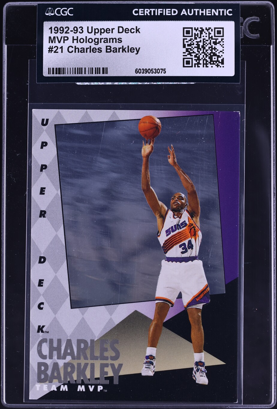 1992 Upper Deck MVP Holograms Charles Barkley #21 CGC AUTH