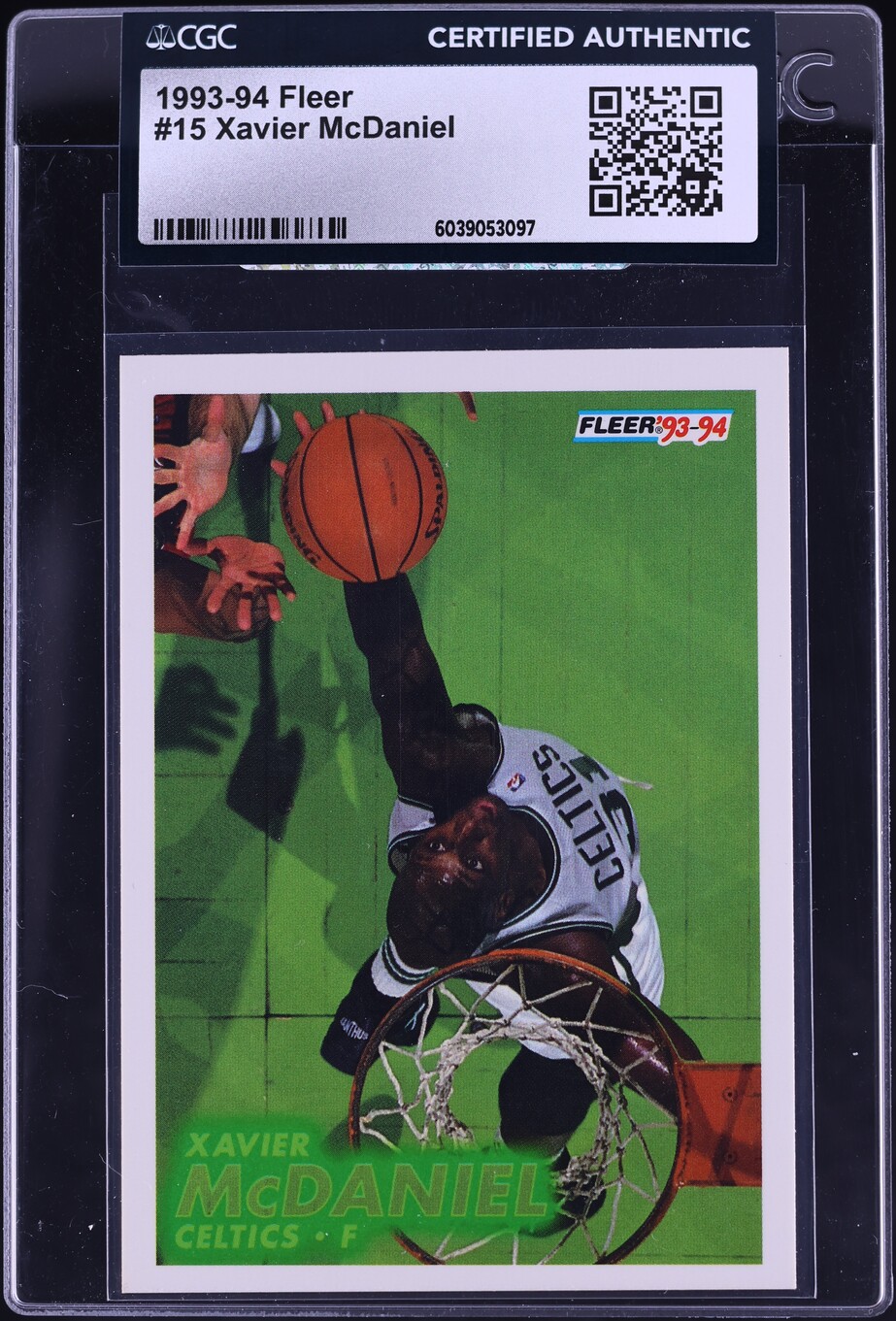 1993 Fleer Basketball Xavier McDaniel #15 CGC AUTH