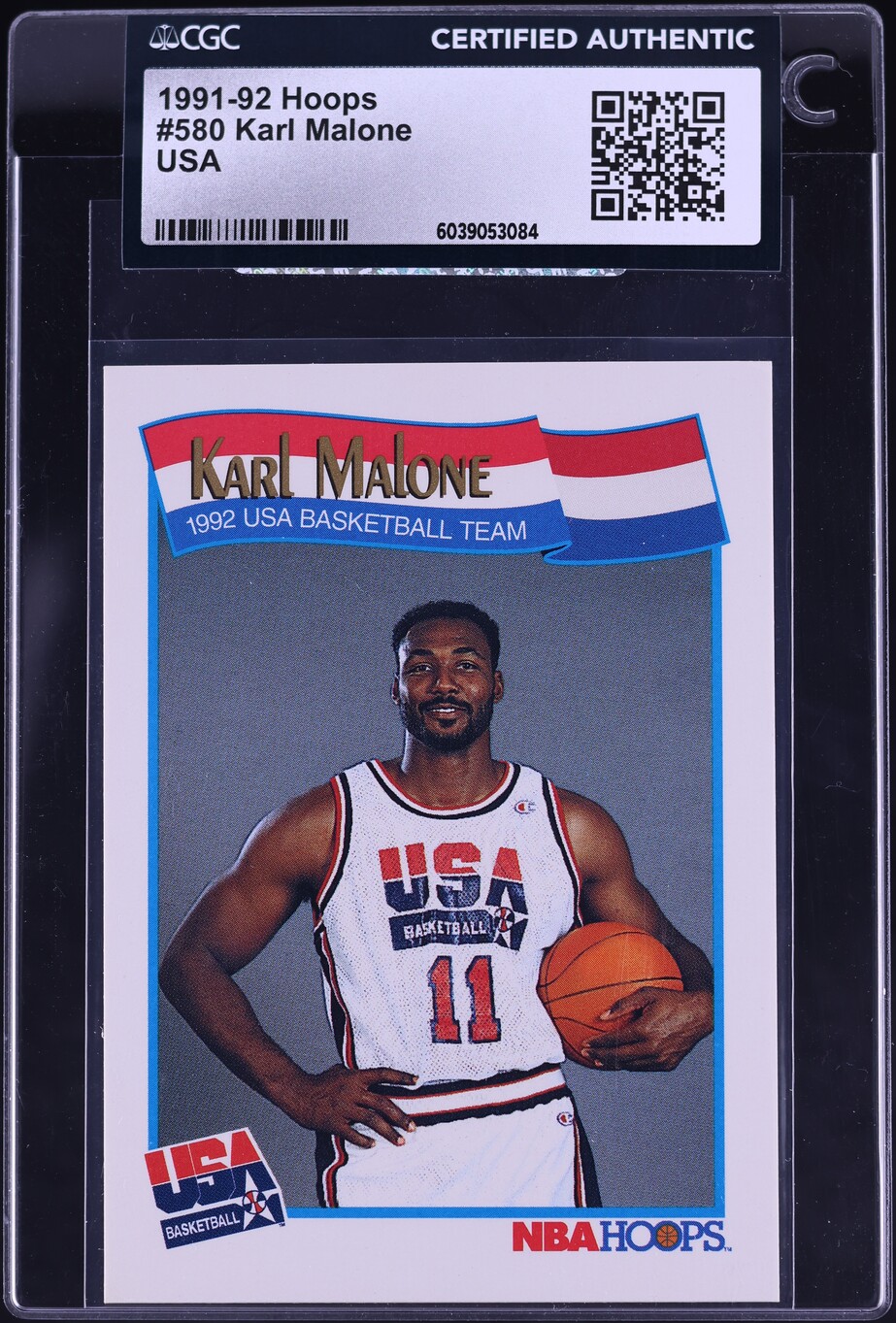 1991 Hoops USA Karl Malone #580 CGC AUTH