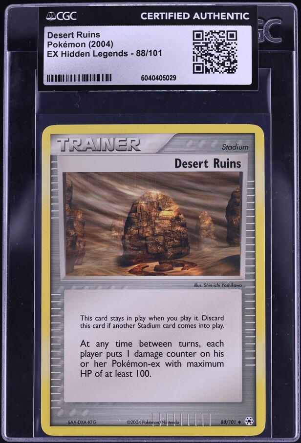 2004 Pokemon EX Hidden Legends Desert Ruins #88 CGC AUTH