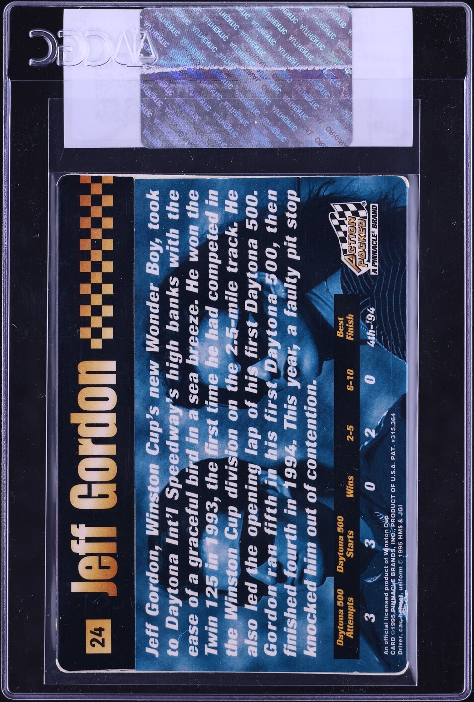 1995 Action Packed Winston Cup Stars Jeff Gordon #24 CGC AUTH