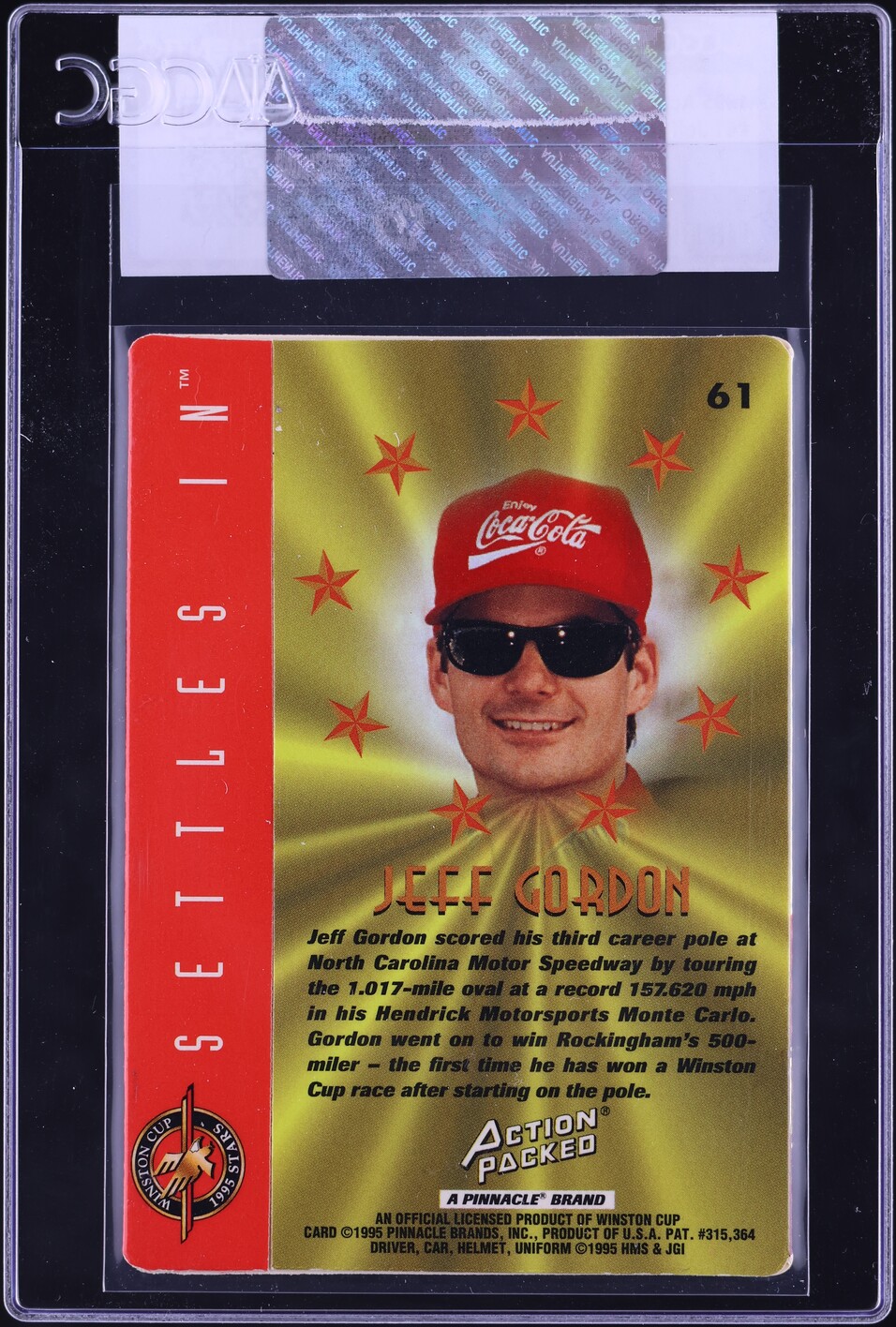 1995 Action Packed Winston Cup Stars Jeff Gordon #61 CGC AUTH