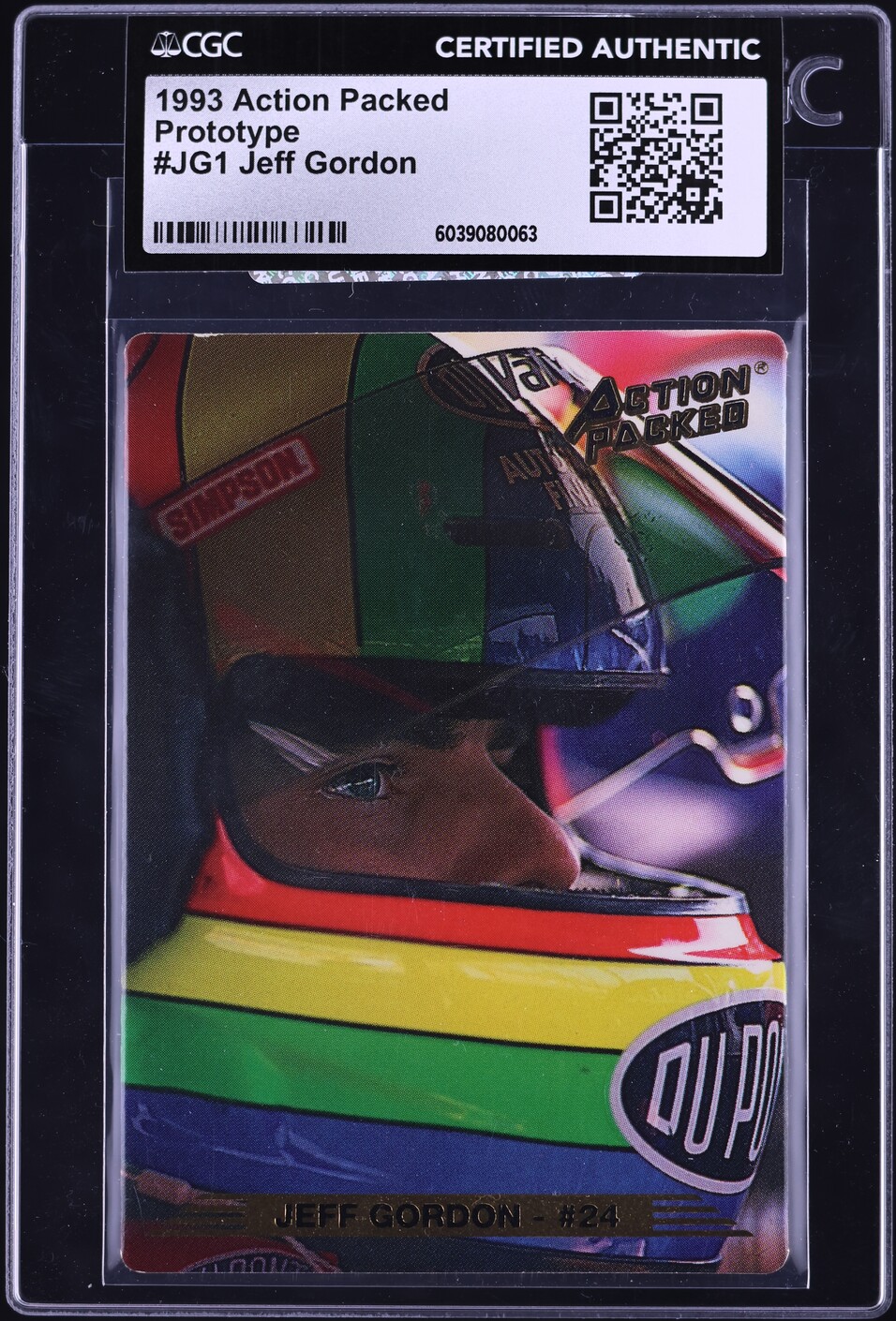 1993 Action Packed Prototype Jeff Gordon #JG1 CGC AUTH