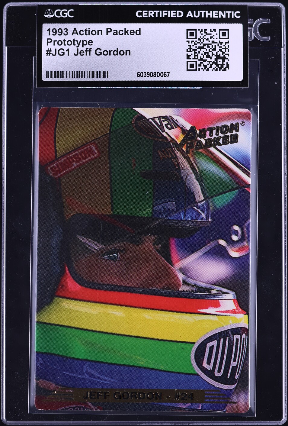 1993 Action Packed Prototype Jeff Gordon #JG1 CGC AUTH