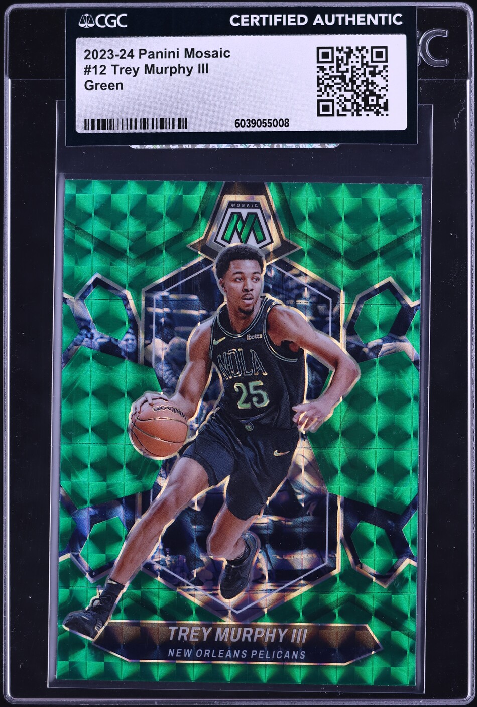 2023 Panini Mosaic Green Trey Murphy III #12 CGC AUTH