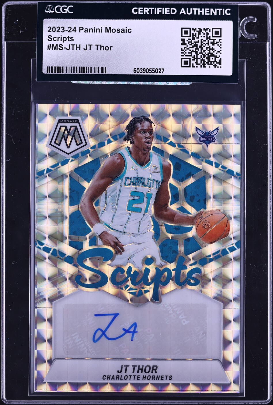 2023 Panini Mosaic Scripts JT Thor AUTO #MS-JTH CGC AUTH