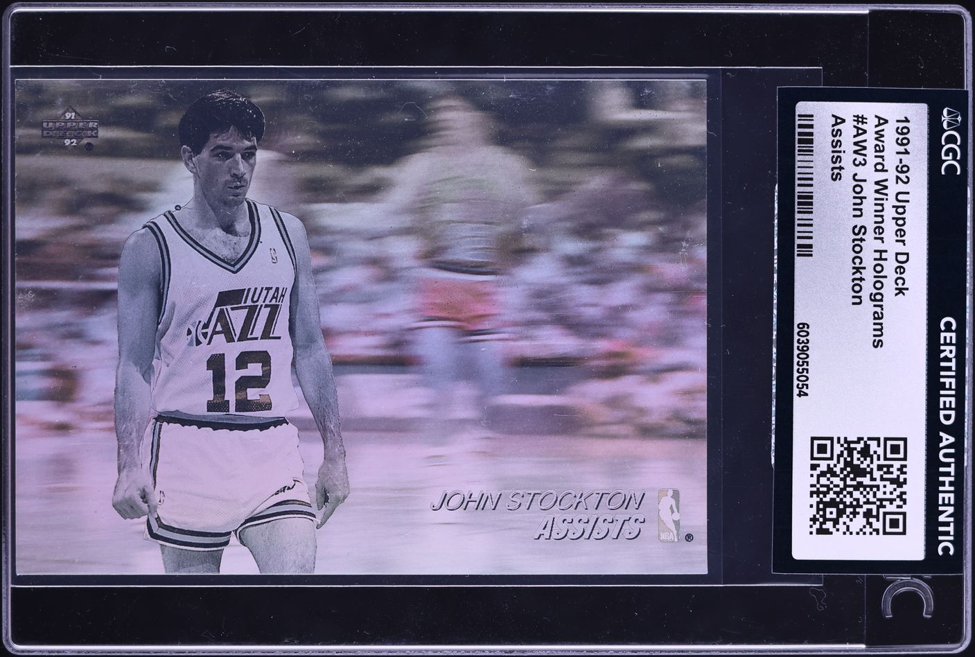 1991 Upper Deck Award Winner Holograms John Stockton #AW3 CGC AUTH