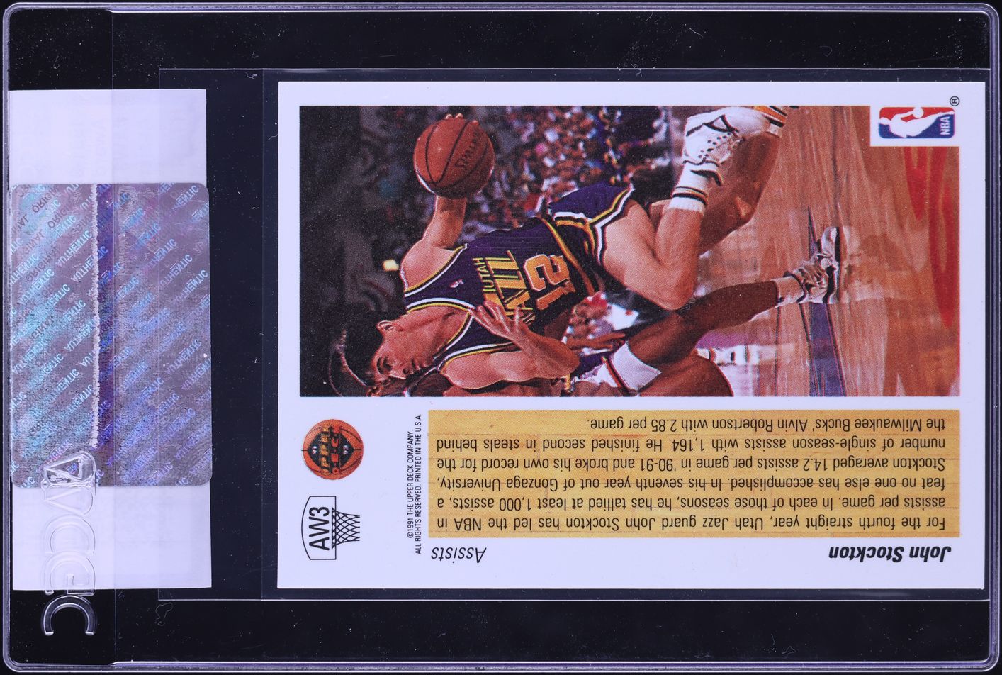 1991 Upper Deck Award Winner Holograms John Stockton #AW3 CGC AUTH