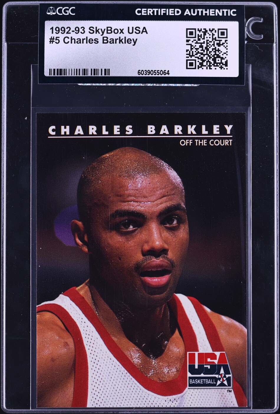 1992 Skybox USA Charles Barkley #5 CGC AUTH