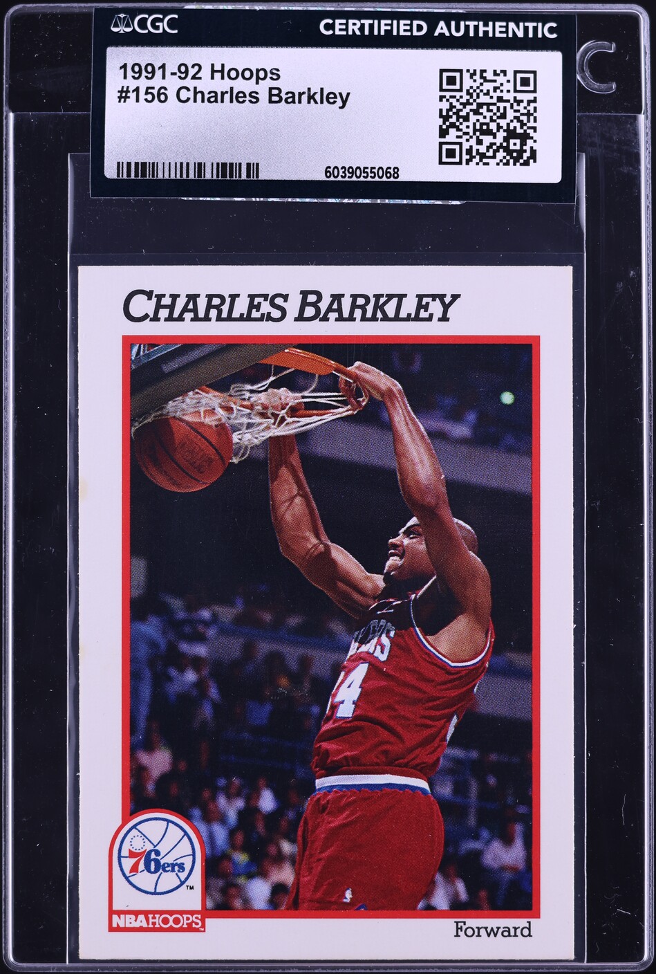 1991 Hoops Charles Barkley #156 CGC AUTH