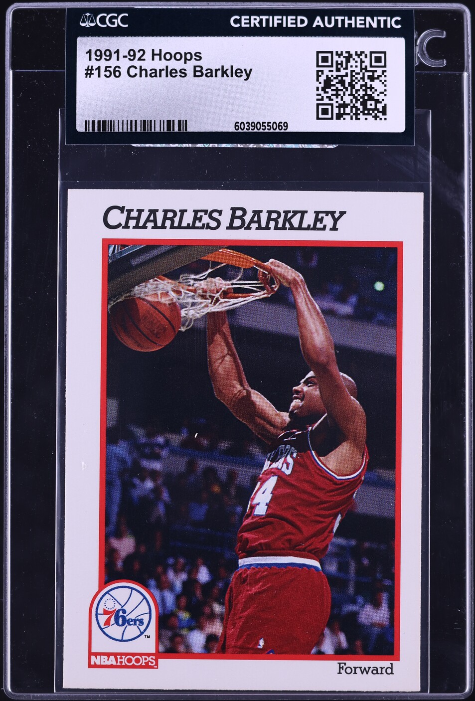 1991 Hoops Charles Barkley #156 CGC AUTH