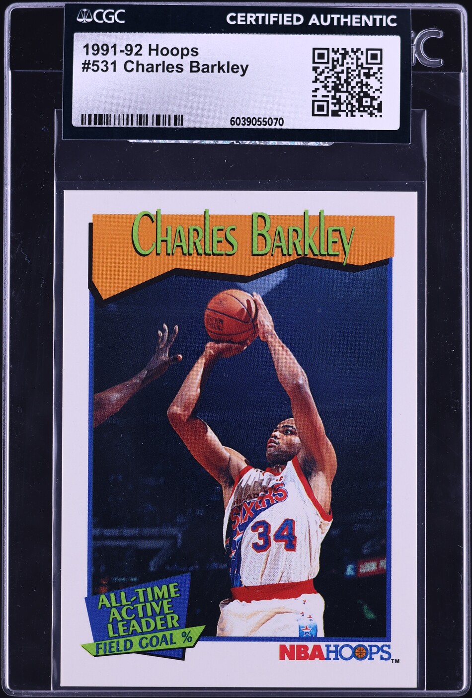 1991 Hoops Charles Barkley #531 CGC AUTH