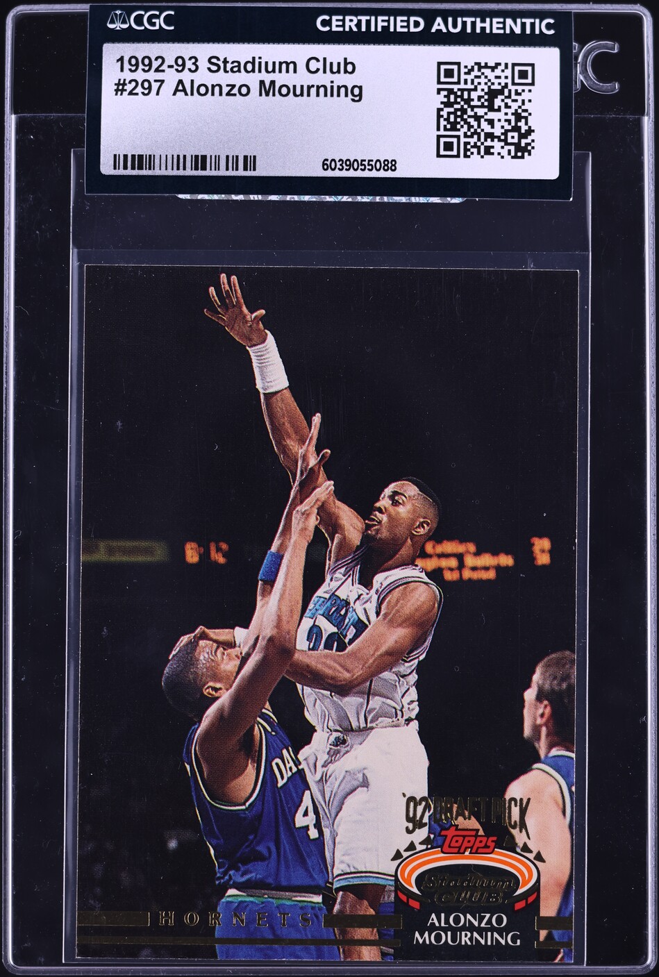 1992 Stadium Club Basketball Alonzo Mourning ROOKIE #297 CGC AUTH