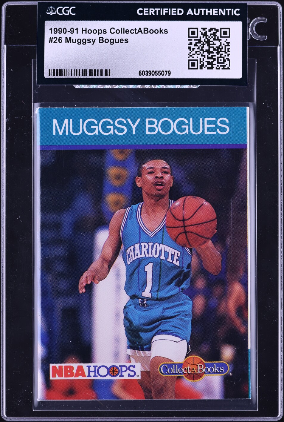 1990 Hoops Collectabooks Muggsy Bogues #26 CGC AUTH