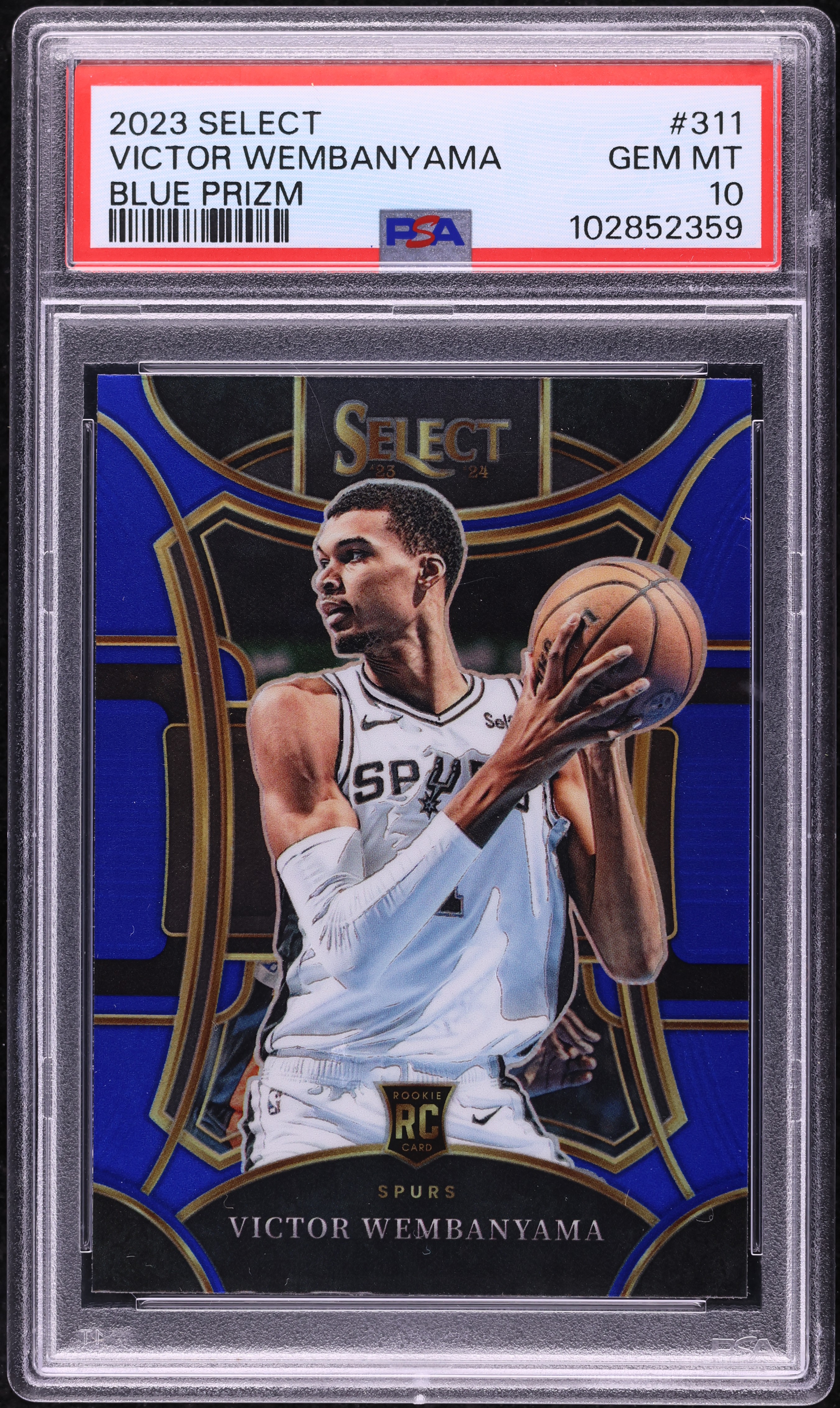 2023 Select Mezzanine Blue Prizm Victor Wembanyama ROOKIE #311 PSA