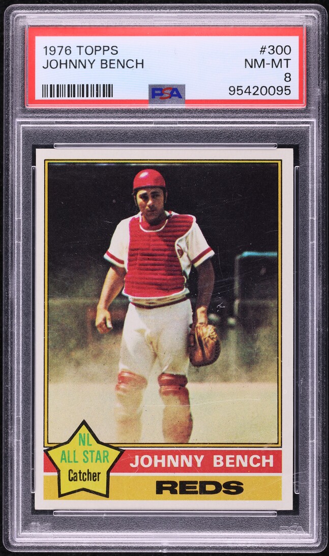 1976 Topps Johnny Bench ALL-STAR #300 PSA 8 NM-MT
