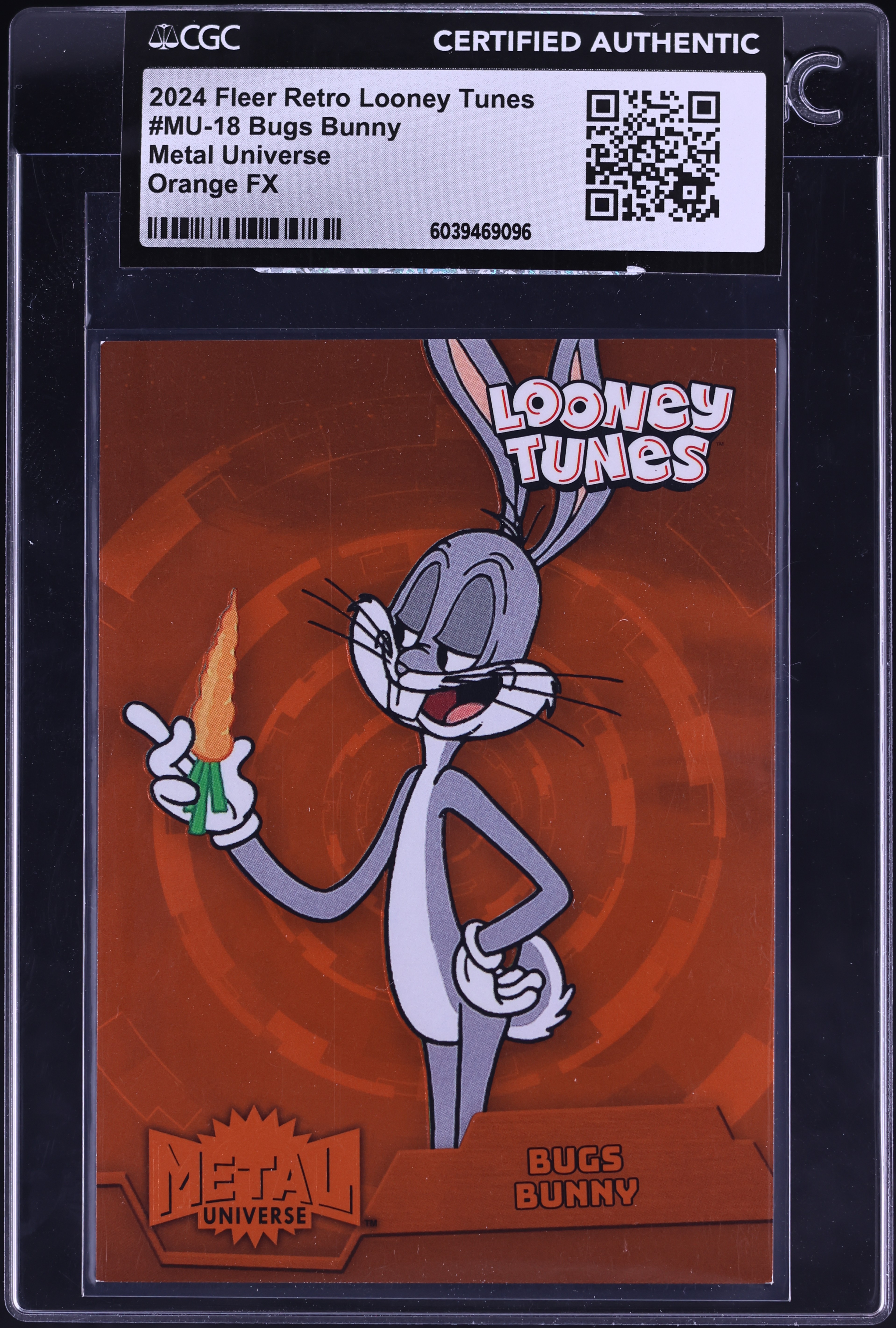 2024 Fleer Retro Looney Tunes Metal Universe Orange FX Bugs Bunny