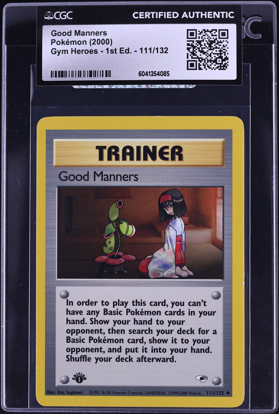 2000 Pokemon Gym Heroes 1st Edition Good Manners #111 CGC AUTH on Fanatics  Collect