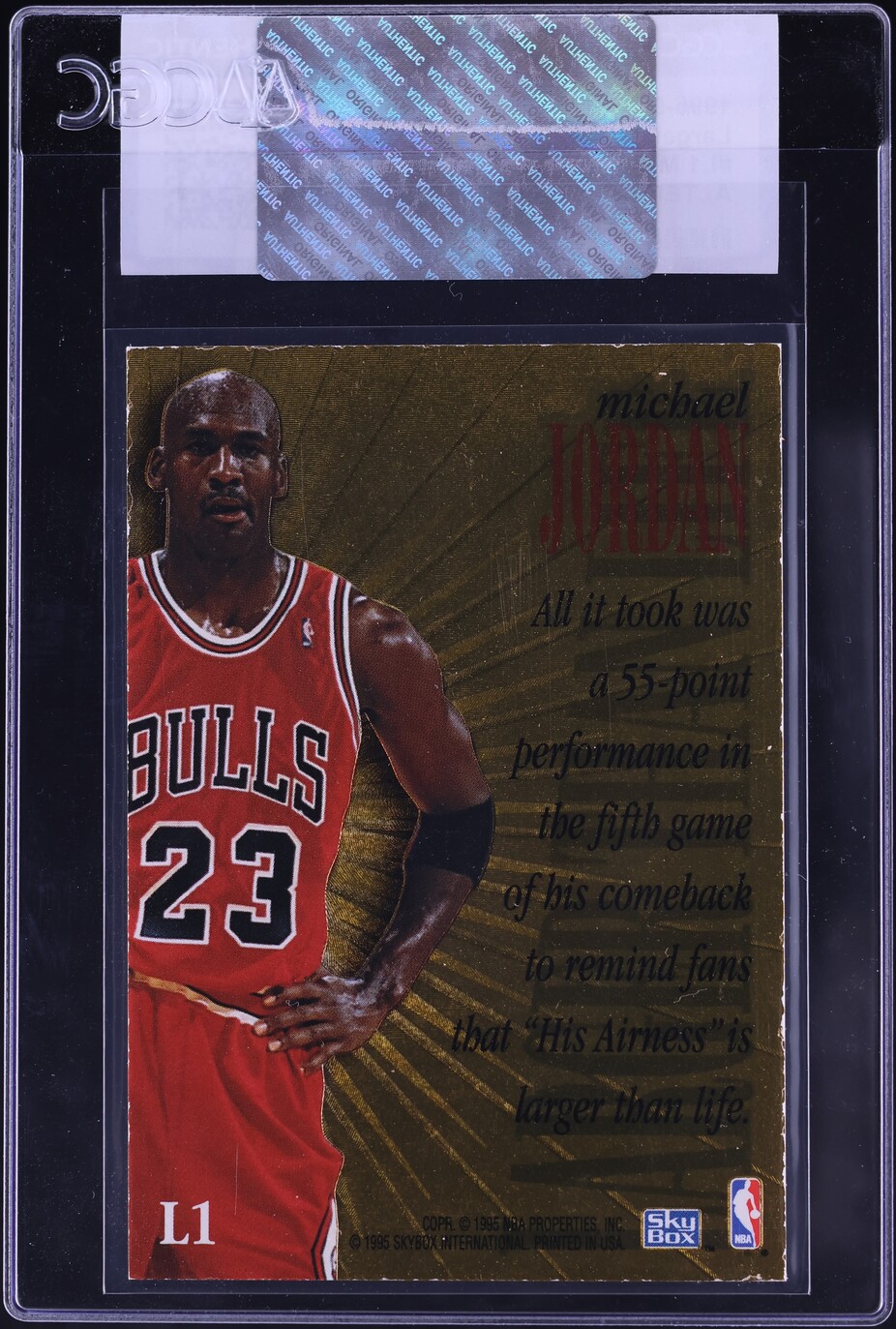 1995 Skybox Premium Larger Than Life Michael Jordan #L1 CGC AUTH