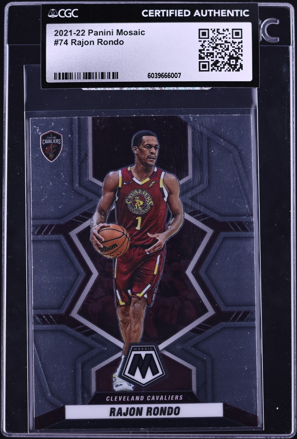 2021 Panini Mosaic Rajon Rondo #74 CGC AUTH