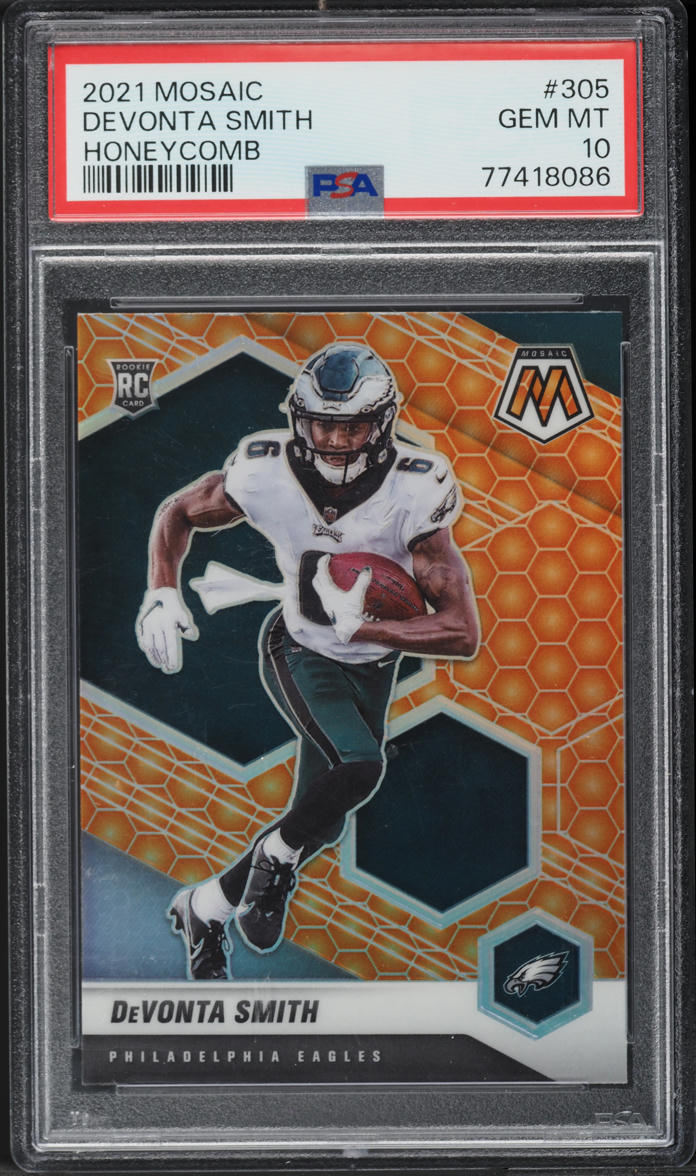 2021 Panini Mosaic Honeycomb Devonta Smith ROOKIE #305 PSA 10 GEM