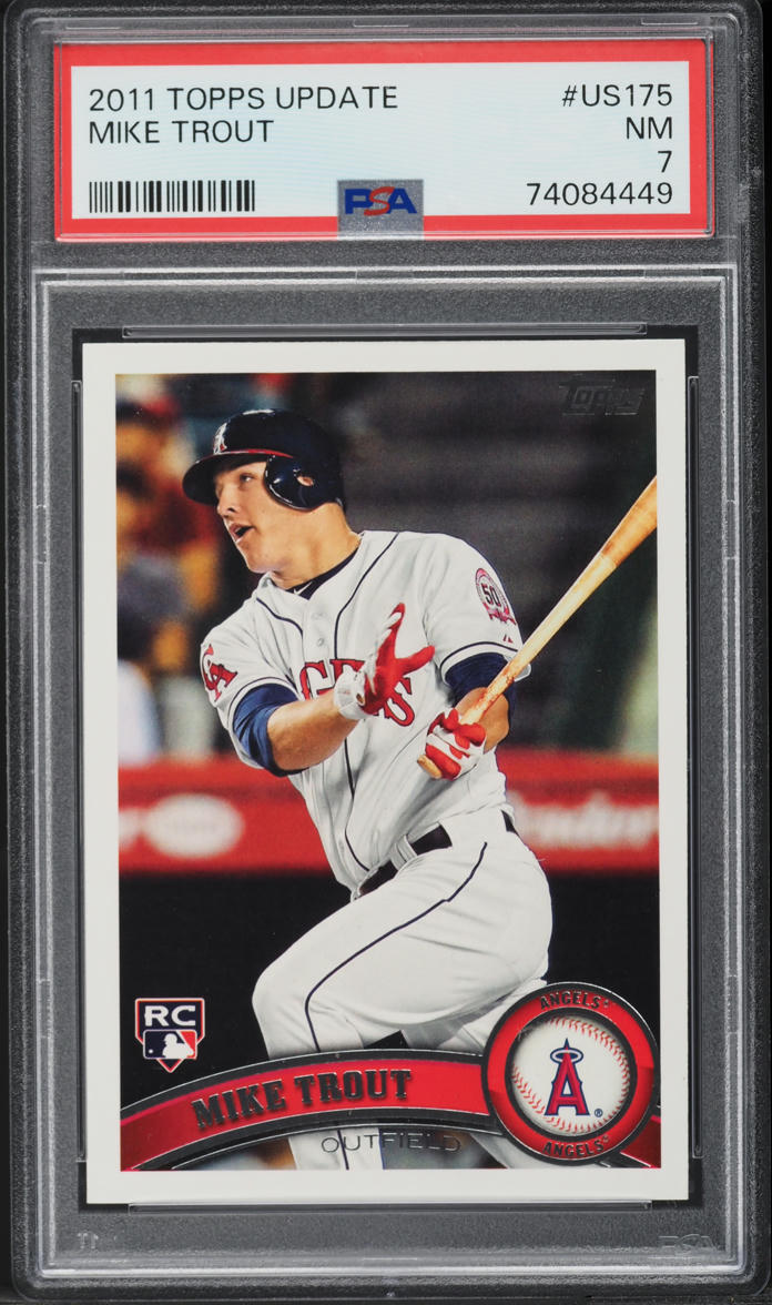 2011 Topps Update Mike Trout ROOKIE #US175 PSA 7 NRMT