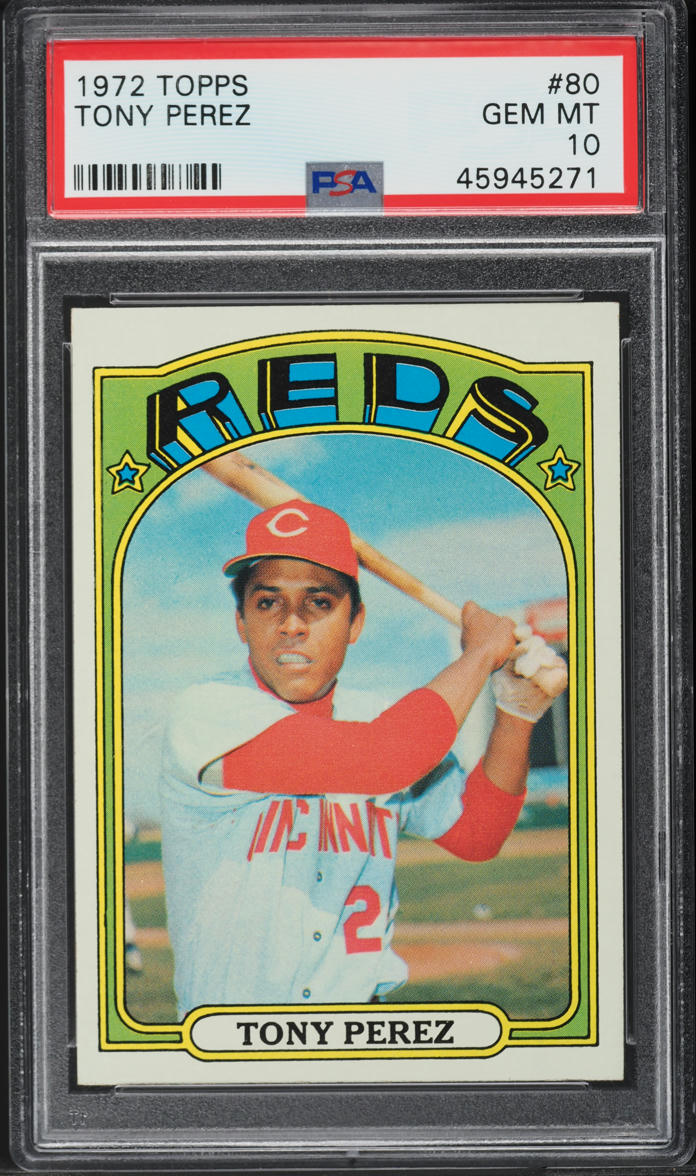 1972 Topps Tony Perez #80 PSA 10 GEM MINT