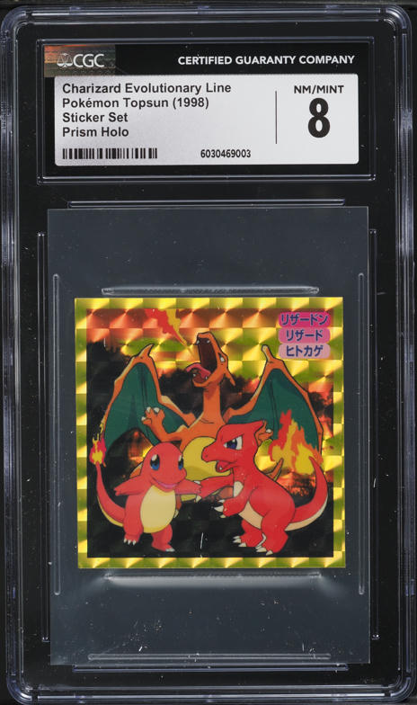 1998 Pokemon Japanese Topsun Sticker Prism Charizard Evolutionary