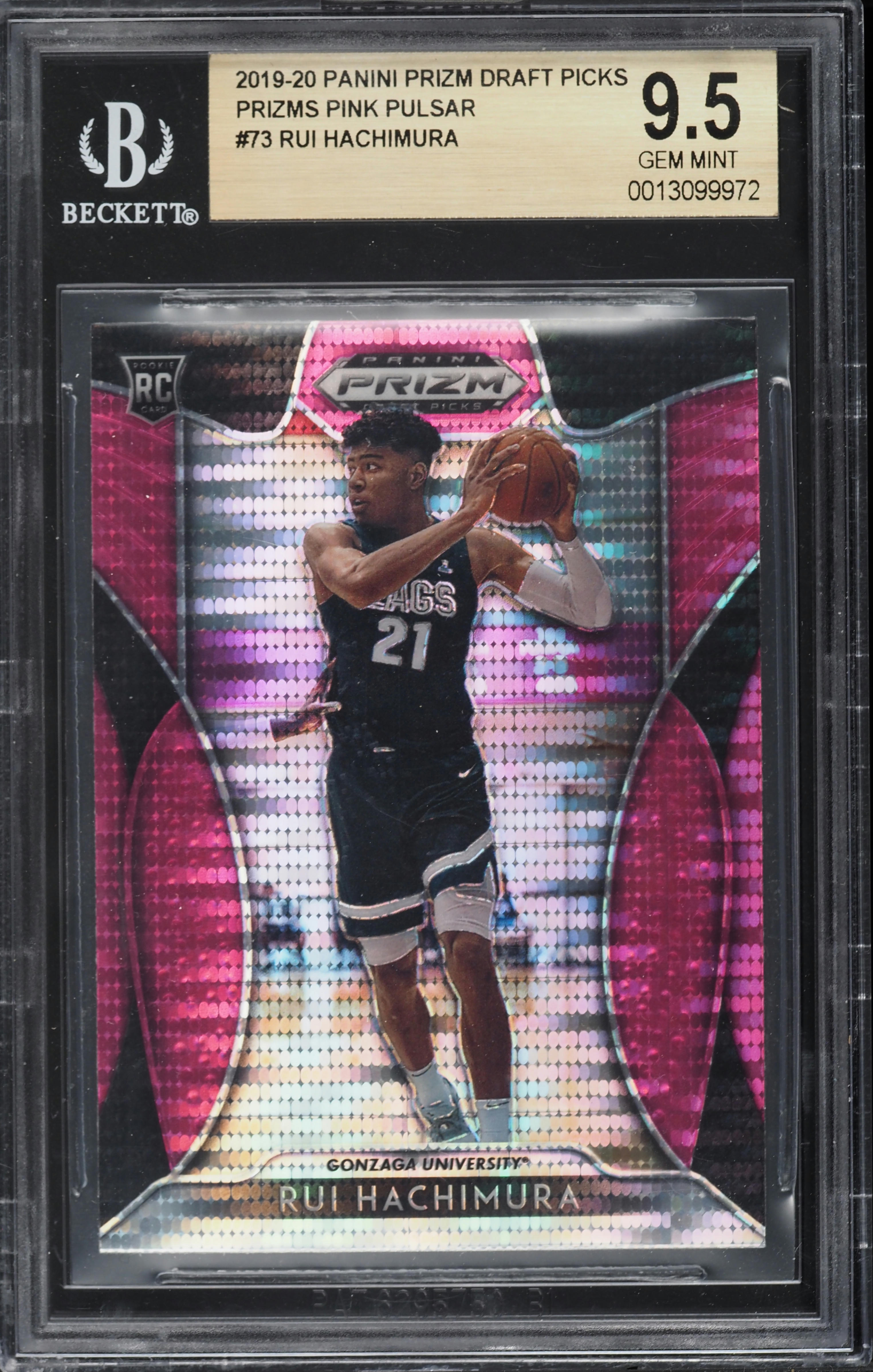 2019 Panini Prizm Draft Picks Pink Pulsar Rui Hachimura ROOKIE #73