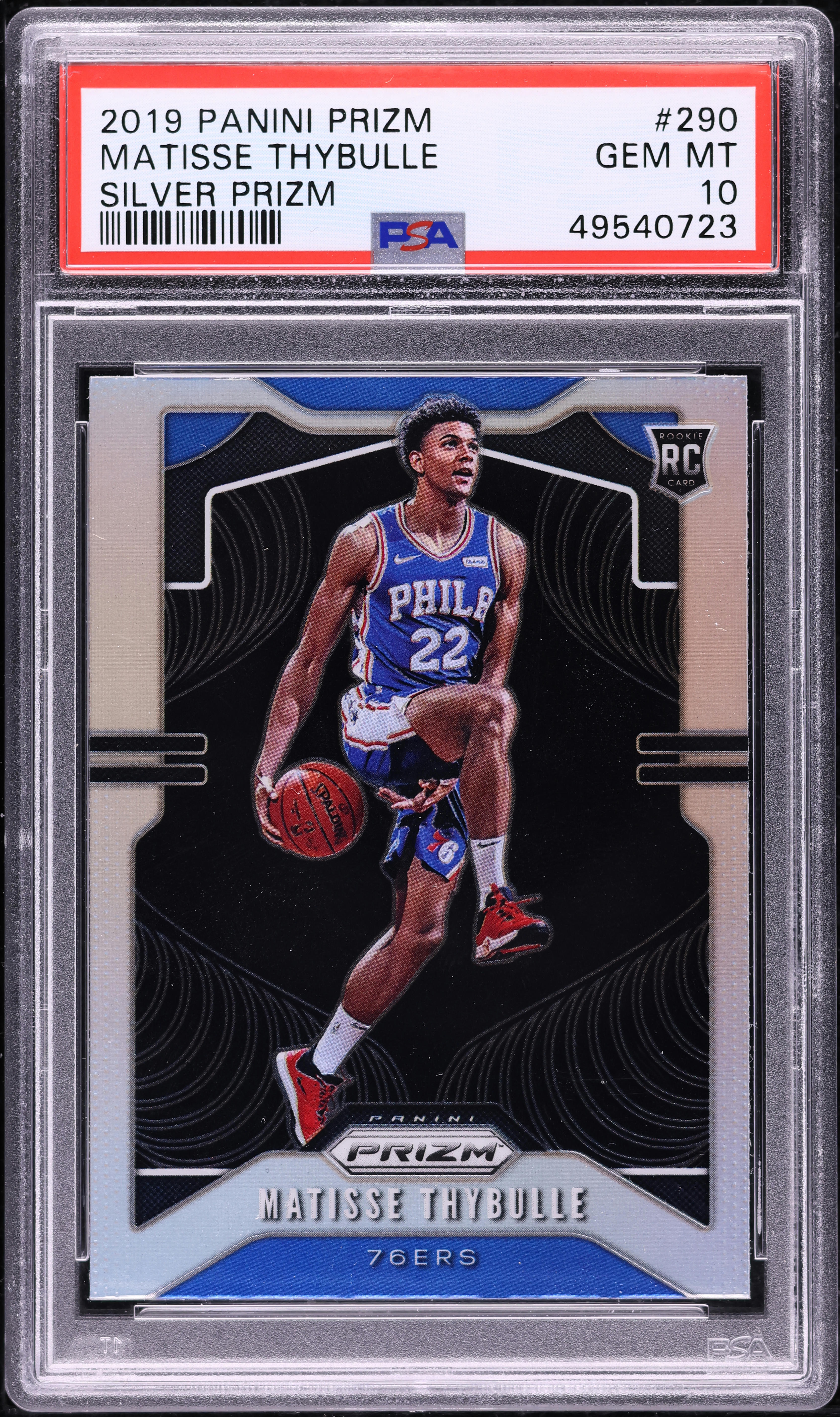 2019 Panini Prizm Silver Matisse Thybulle ROOKIE #290 PSA 10 GEM